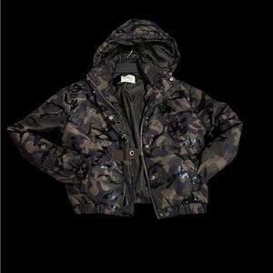 Ashley By 26 International Dark Camouflage Puffer Jacket